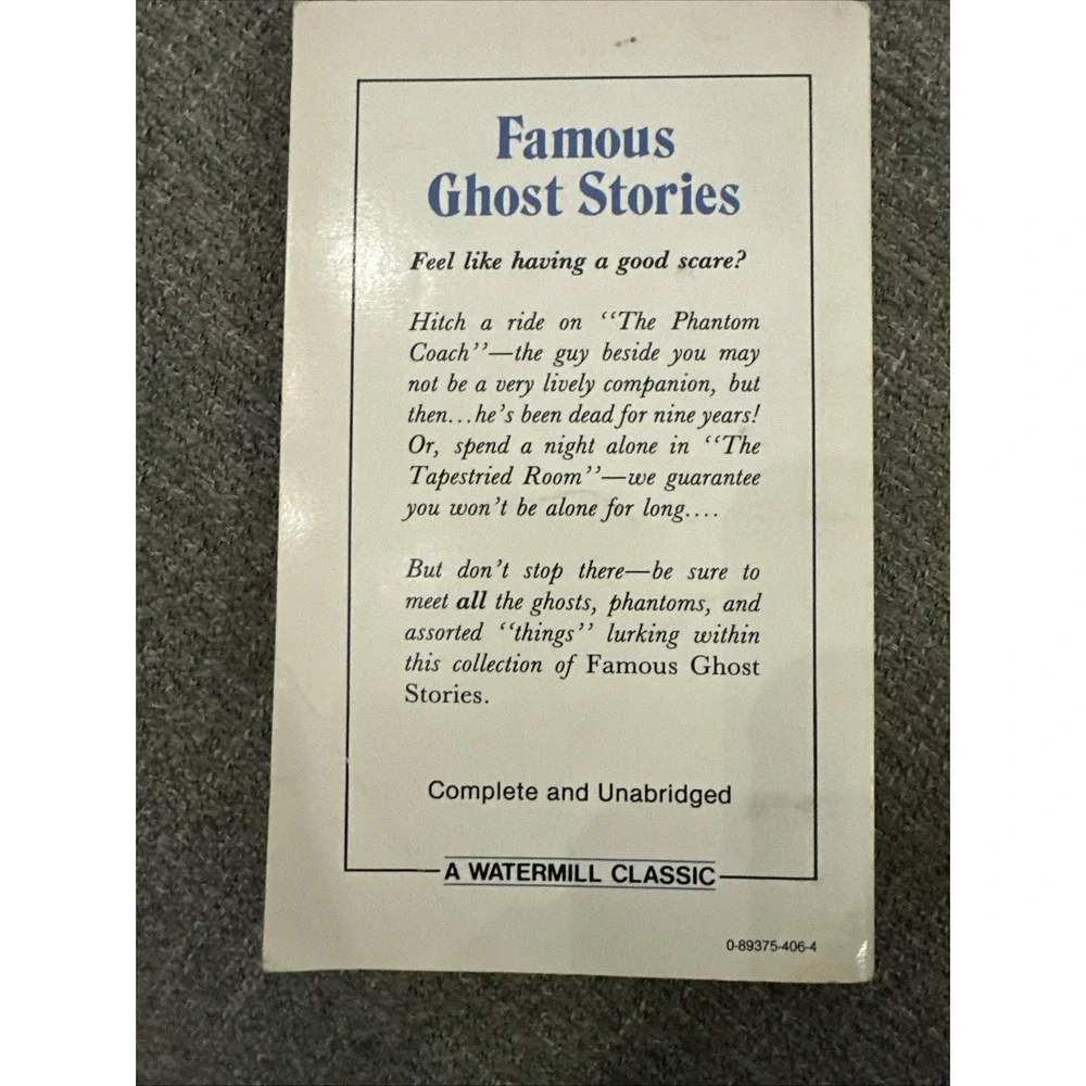 Famous Ghost Stories (1980)  A Watermill Classic ~ Vintage PB Spooky Horror Book